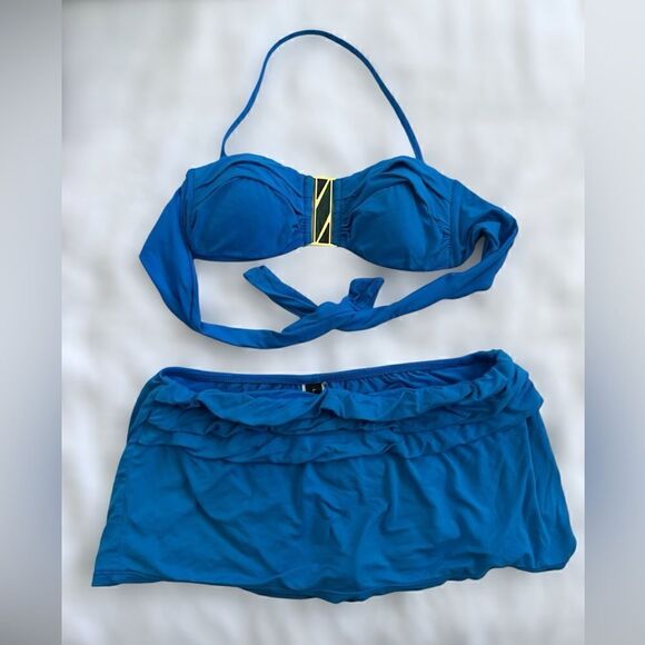 La Blanca Y2K Fiji Tropics Medallion Removable Halter Bikini Top - Size 4 - Picture 4 of 8